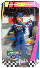MATTEL BARBIE 1998 "NASCAR 50TH ANNIVERSARY" DOLL - MACKIE FACE 20442 - NIB