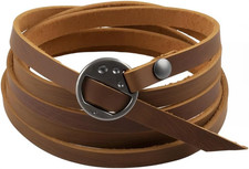 Genuine Leather Wrap Bracelets Trendy Western Stackable Cuff Adjustable Boho Lay