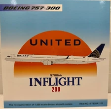 Inflight200 1:200 United Airlines Continental Merger Boeing 757-300 IF753UA1123