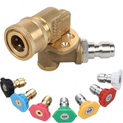#ad 1 4quot; Pressure Washer Coupler Kit Pivoting Quick Connect Adapter 4500PSI 5 Angles $12.69