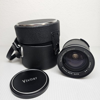 Vivitar 28mm 1:2.5 Auto Wide Angle 62mm Lens with case No. 22410945