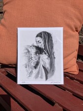 Impresión limitada 56/300 firmada por artista 8”x10” madre bebé descanso y refugio artista Kyte