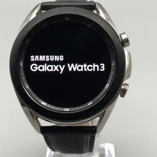 Samsung Galaxy Watch3 Mens 41mm Silver Smartwatch Black Bluetooth Untested