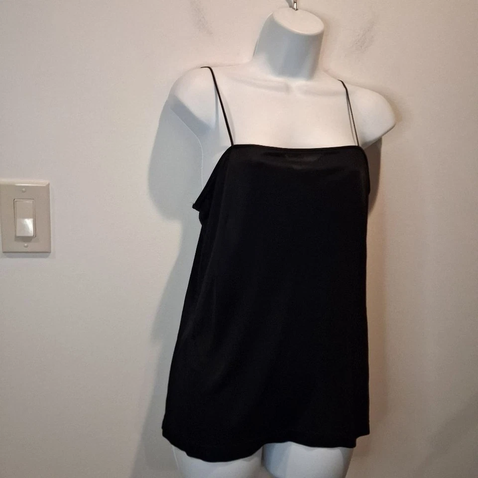 Akris Punto Size 10 Black Adjustable Straps Camisole Tank Top - Image 2 of 4