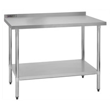 Kintera KEWT2430-2 Work Table w/ Backsplash Stainless Steel Top 30 x 24