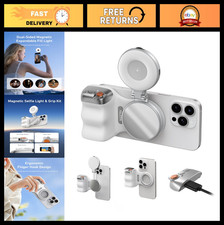 Magnetic Phone Camera Grip  Selfie Light Bundle Kit for iPhone/Android - Perfec