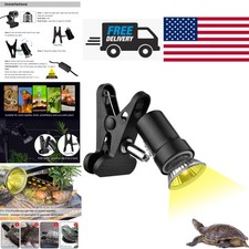Reptile Basking Lamp 50W Reflector Design Adjustable Clip for Heat Distribution