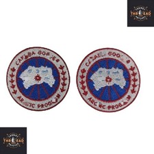 2-Pack Canada Style Goose Patches   2.5  Blue/Red Embroidered Iron-On Sew-On