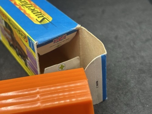Matchbox Superfast MB1-A1 Mercedes Truck - ORANGE CANOPY - (Mint) in type G box - Picture 6 of 7