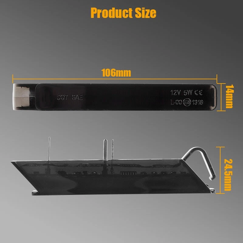 LED Side Mirror Light Turn Signal Dynamic For Ford F-150 05-2014 Lincoln Mark LT - Image 3 of 4