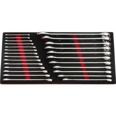 Kombischlüssel Master Set 25-teilig 6 - 32 mm 15° versetzte Backen EVA Schaumstoff BOXO BX7004
