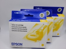Genuine EPSON OEM Ink CartridgeYellow TO48420 Three Pack