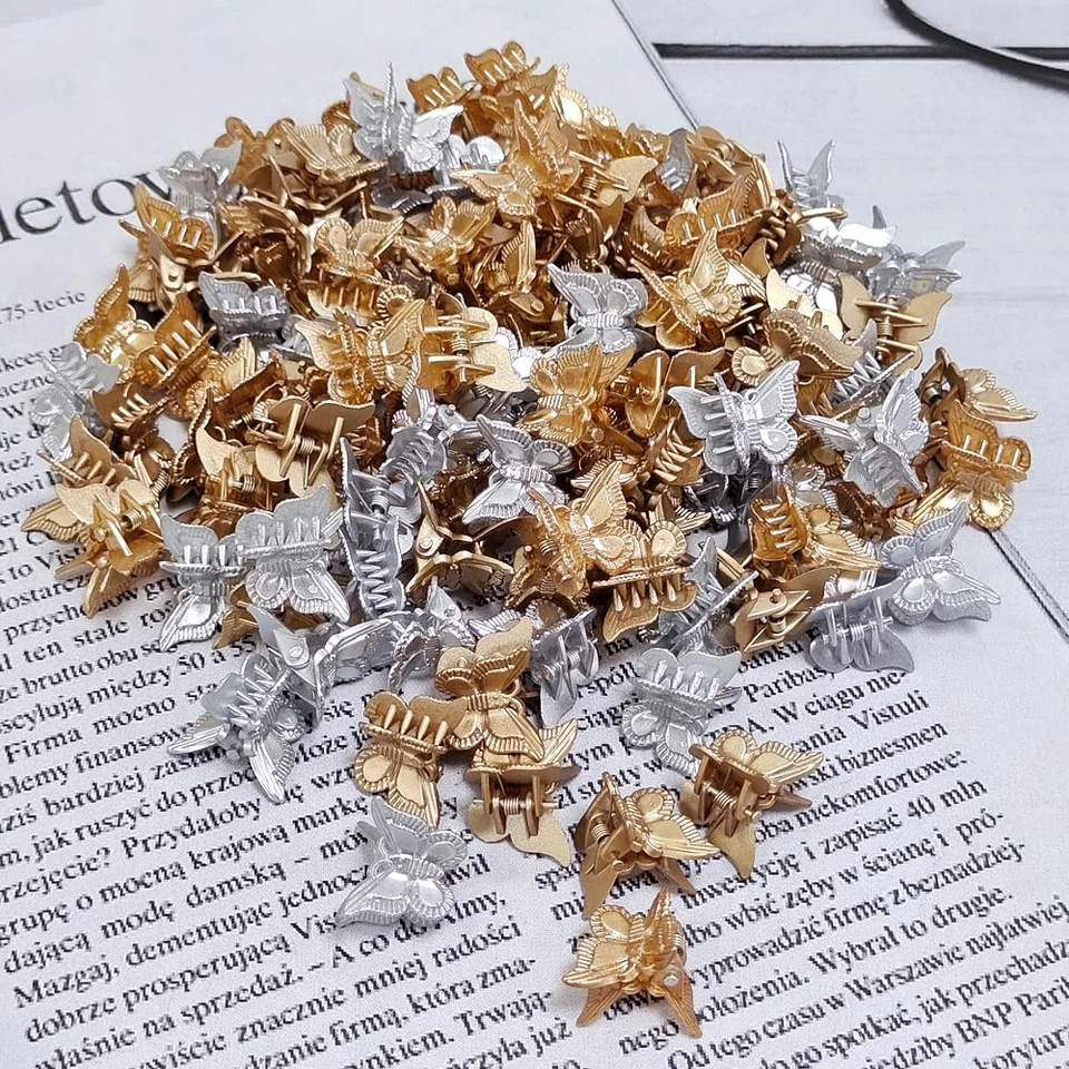 50 PIEZAS Mini Pinzas para el Cabello Mariposa Colores Surtidos Pequeña Garra para el Cabello Accesorios Foto 3 de 4
