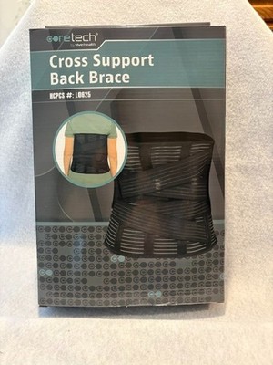 Coretech by Vive Health Cross Support Back Brace HCPCS LO625 Adjustable NIB