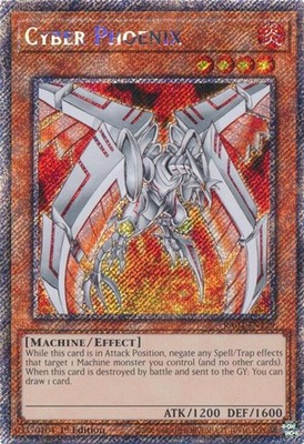 YUGIOH: 1x Cyber Phoenix (Platinum Secret Rare) NM RA04-EN129