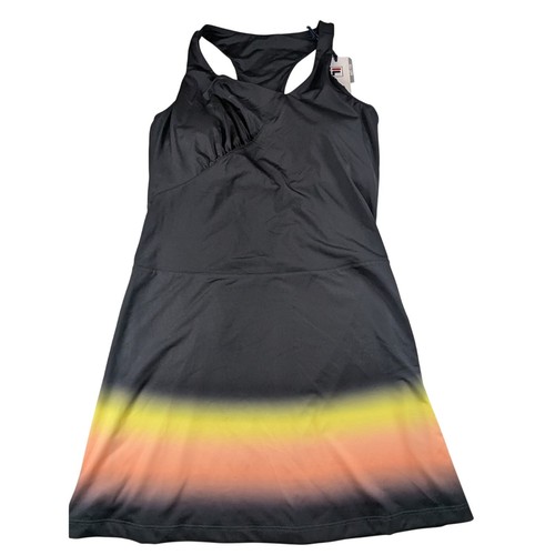 Fila Backspin Women's Size Large Tennis Dress Gradient Black UPF50+ NWT