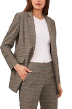 Vince Camuto NWT Grey Glen Plaid Blazer Jacket, Size 4