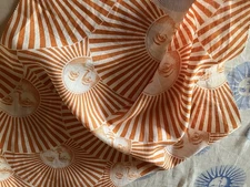 Fornasetti Fabric Two Samples Linen Suns