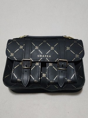 GRAFEA Micro Satchel Black Leather Bag 8-1/2''× 6''× 2'' MUST SEE 