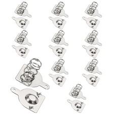 10Pcs Battery Spring Contact 13.7 x 12.3mm Positive Negative Unipolar, One Way