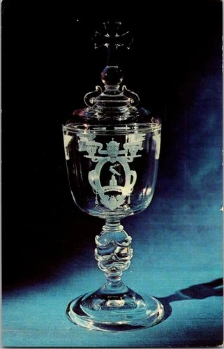 Dr Jim Stamps Postcard The Papal Cup Steuben Glass Corning New York