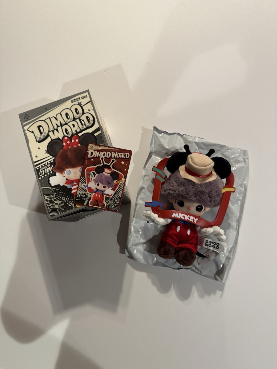Dimoo World × Disney Vinyl Plush Keychain Mickey TV Show