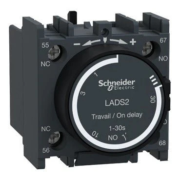 Schneider LADS2 Time Delay Auxiliary Contact Block, TeSys Deca, 1NO+1NC, On-Dela