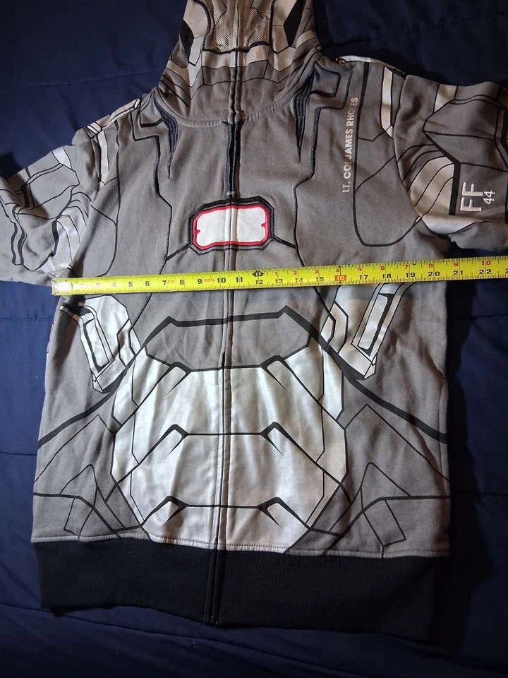 Marvel MAD Engine Iron Man 3 Película Máquina de Guerra Máscara Cremallera Completa Sudadera con Capucha Pequeña Foto 3 de 4