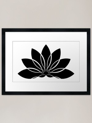 Lotus Schatten Kunst Silhouette gerahmt gerahmt Wandbild Poster Leinwanddruck Bild