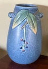 Weller Cornish Blue 6-1/4” Vase Vintage 1930s Ohio Art Deco Pottery Matte