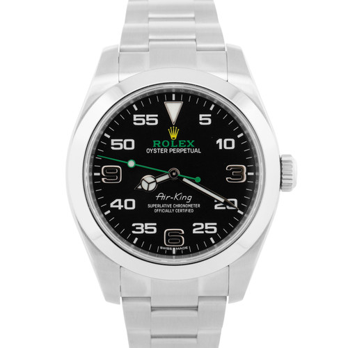 2017 PAPERS Rolex Air-King BLACK Stainless Steel 40mm 116900 O...