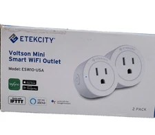 NEW Etekcity Voltson Wifi Smart Plug White 2-Pack Set of 2 Round Plugs