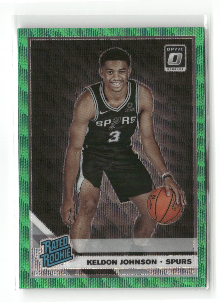 2019-20 Donruss Optic #186 Keldon Johnson Green Wave