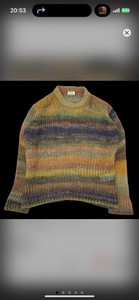 Acne Studios Nosti Sweater Mohair Seasonal Stripe Azure Blue / Light Blue