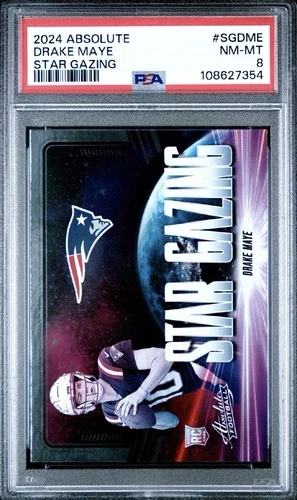 2024 Panini Absolute Drake Maye Star Gazing RC PSA 8 Rookie Patriots ⭐️