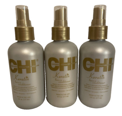 NEW Lot of 3 CHI Keratin Leave in Conditioner 6oz / 177ml