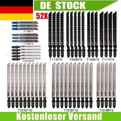 52x Stichsägeblätter Set Holz PVC,Für Bosch Dewalt Sägeblätter Stichsäge Metall