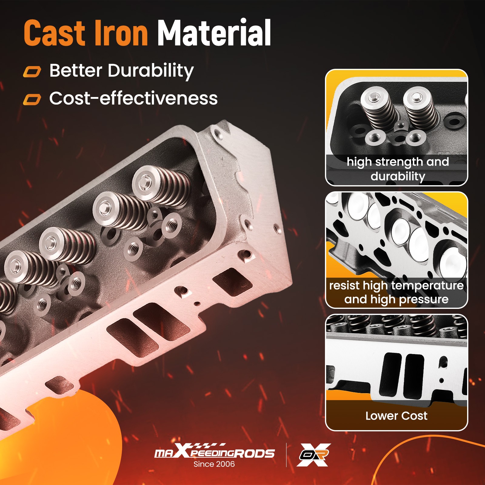 12528913 Complete Cylinder Head for Chevy GMC Cadillac 5.7L 350Cu OHV 1996-2002