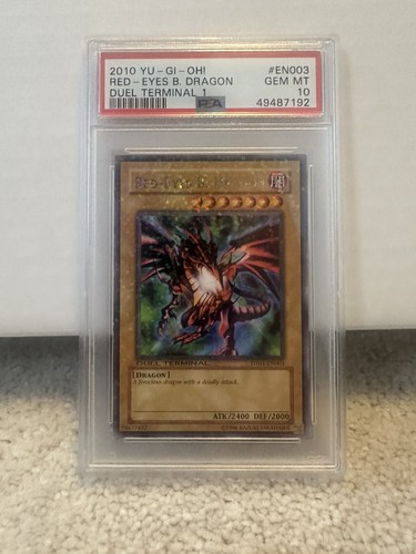 Yugioh Red-Eyes Black Dragon DT01-EN003 Duel Terminal Very Rare PSA 10 GEM MINT
