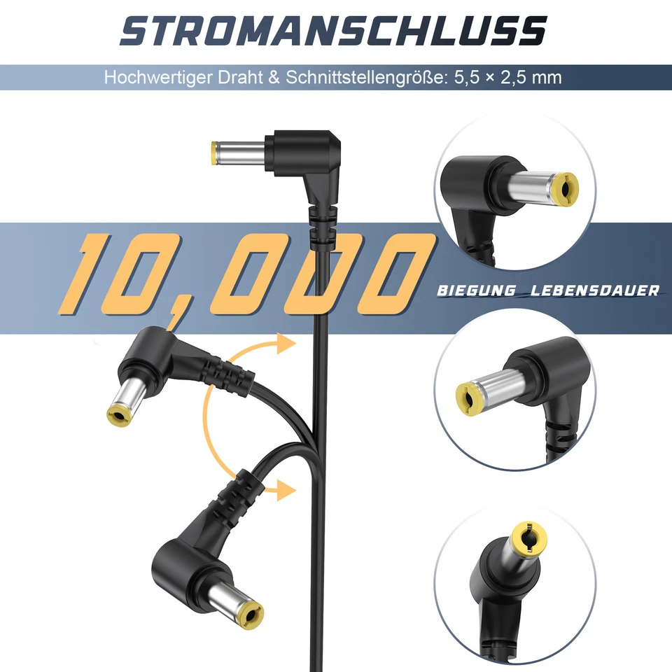 Notebook Ladegerät Ladekabel 19V 3,42A 65W für ASUS, Medion akoya, TOSHIBA - Bild 3 von 4