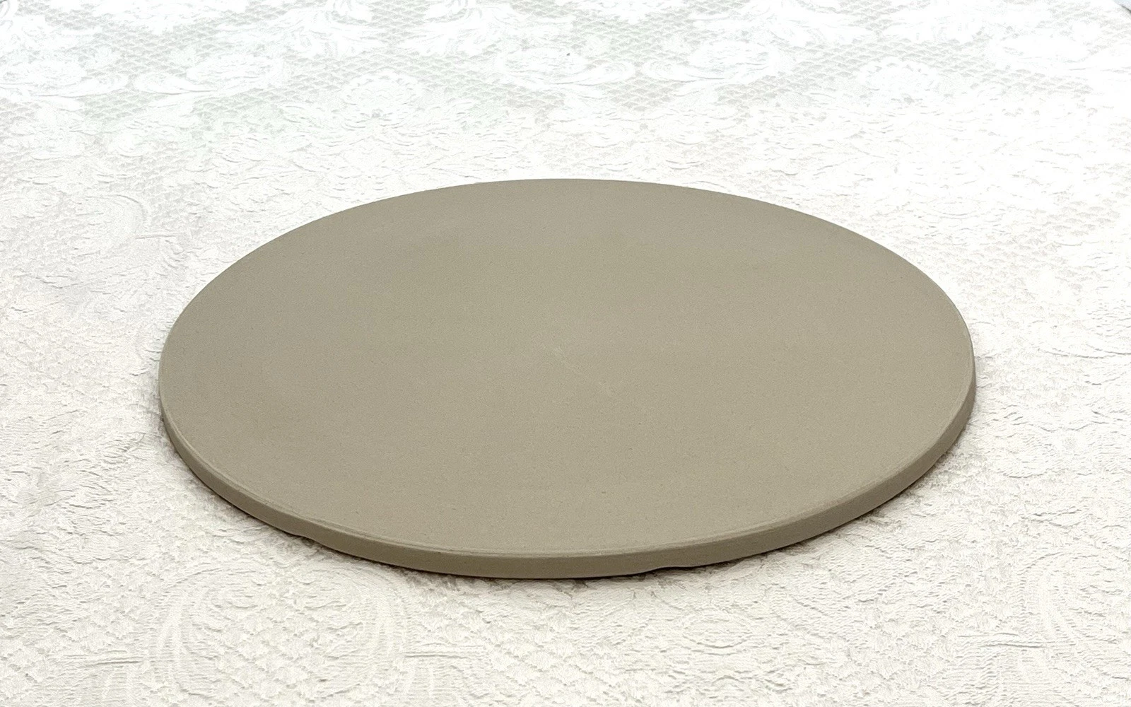 Pampered Chef Stoneware 13" Family Heritage #1340 Round Flat Baker Pizza '90's