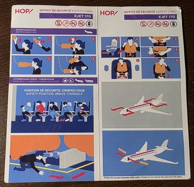   SAFETY CARD HOP!   EJET 170  France   Sicherheitskarte FNC-CAB-012 V4  (2)