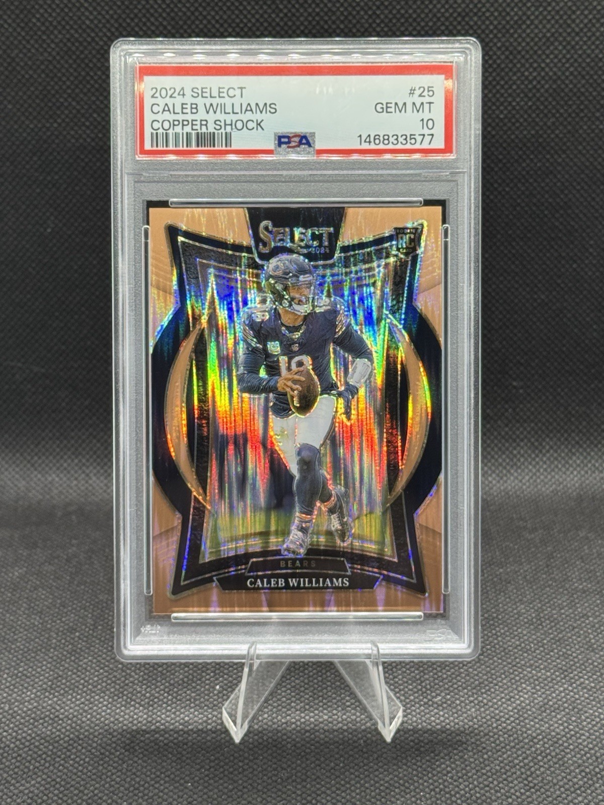 2024 Panini Select - Concourse Caleb Williams #25 Copper Shock Prizm /299 (RC)