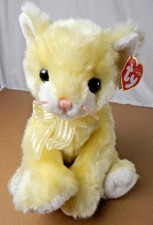 TY Classic Glitz The Cat Kitten Yellow Soft Plush Toy 10  2003 Glitter TAGS