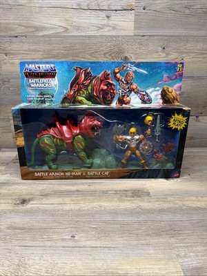Masters Of The Universe MOTU Origins Battlefield Warriors He-Man & BattleCat New