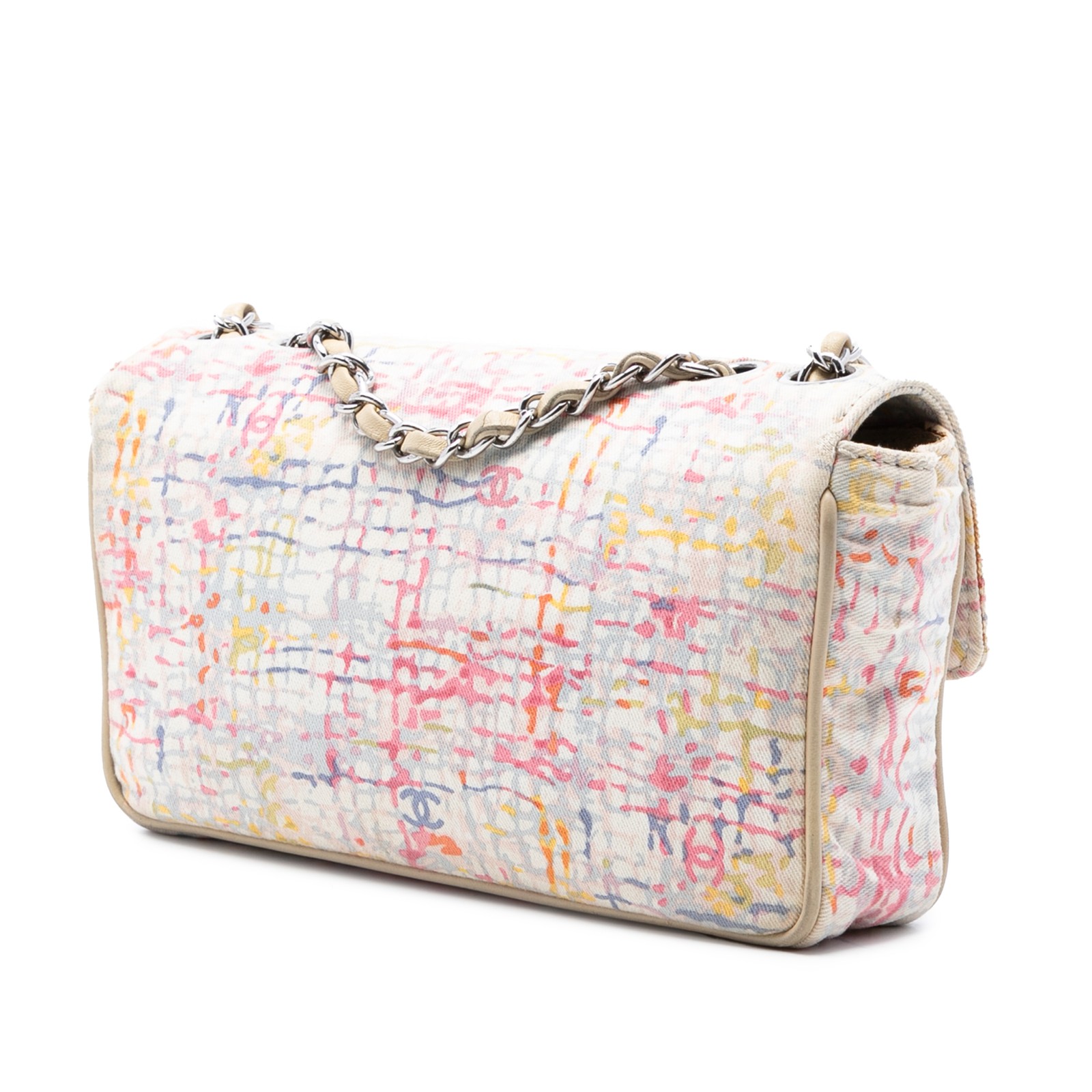 Authenticated Chanel Small Printed Canvas Waterco… - image 2