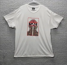 HOCKEY Nerves Men's White Streetwear Skate Eyes without a Face Shirt Size XL