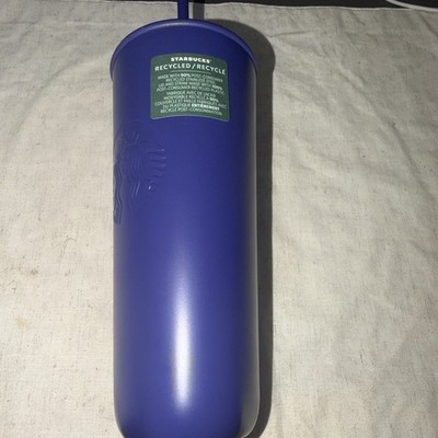 NEW Starbucks Venti Matte Purple Recycle Plastic Tumbler NWT 24oz Cold Cup