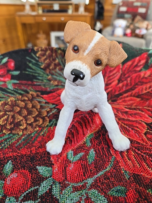 Vintage Lenox 2003 Jack Russell Terrier Dog Puppy Figurine Collectible Porcelain