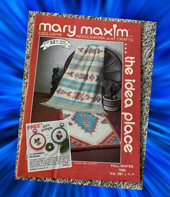 Vintage Knitting, crochet Catalog  1988    Mary Maxim pattern book Volume 391